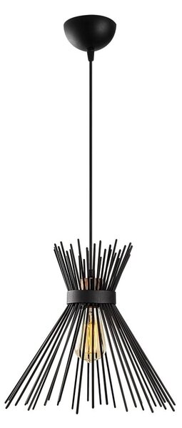 Czarna lampa wisząca z metalowym kloszem ø 34 cm Kirpi – Opviq lights