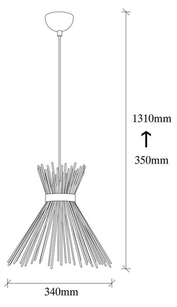 Czarna lampa wisząca z metalowym kloszem ø 34 cm Kirpi – Opviq lights
