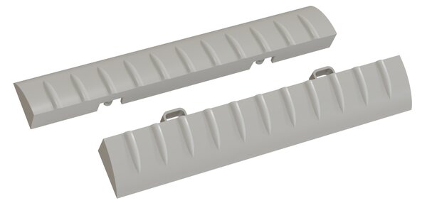 Najazd do płytki, męski, 190 x 39 x 17 mm, szary, opakowanie 12 szt