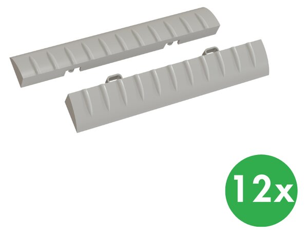 Najazd do płytki, męski, 190 x 39 x 17 mm, szary, opakowanie 12 szt