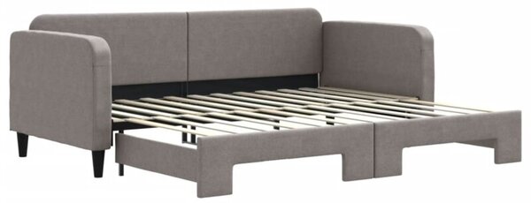 Sofa rozsuwana, kolor taupe, 90x200 cm, tkanina