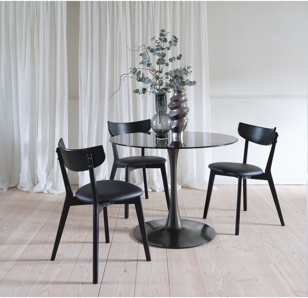 Czarne krzesła zestaw 2 szt. Pero – Unique Furniture