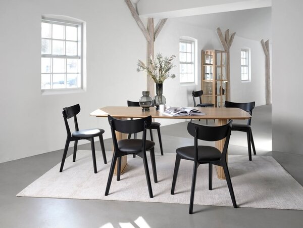 Czarne krzesła zestaw 2 szt. Pero – Unique Furniture