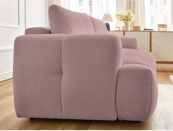 Różowa rozkładana/ze schowkiem sofa 251 cm Fuji – Bobochic Paris