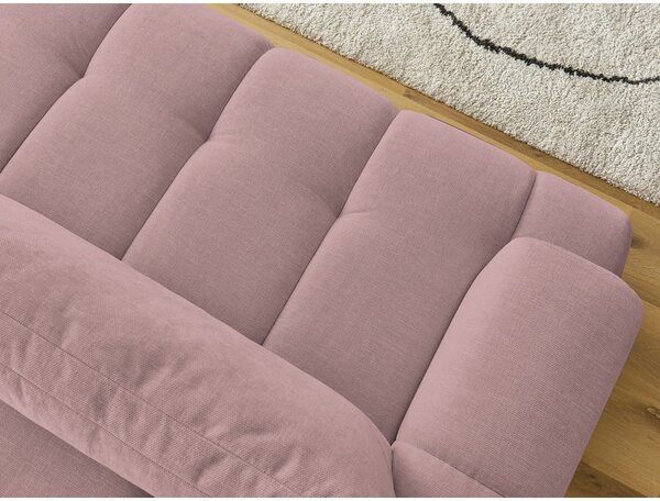 Różowa rozkładana/ze schowkiem sofa 251 cm Fuji – Bobochic Paris