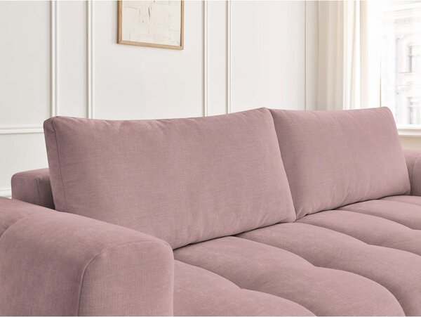 Różowa rozkładana/ze schowkiem sofa 251 cm Fuji – Bobochic Paris