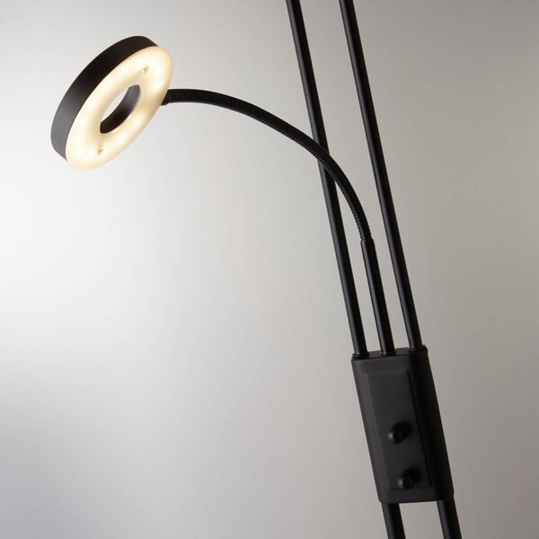 Searchlight Lampa stojąca LED Mother & Child, możliwość ściemniania, czarny, salon / jadalnia, metal, nowoczesny