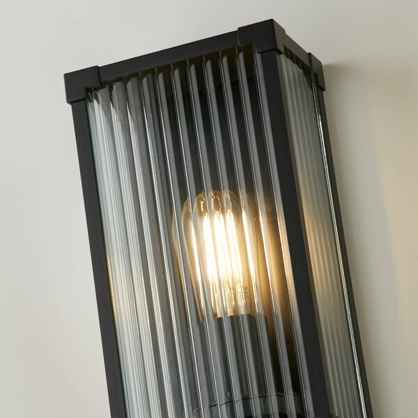 Searchlight Kinkiet zewnętrzny Cincinnati, czarny, aluminium, nowoczesny