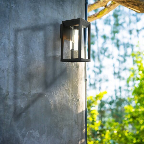 Searchlight Kinkiet zewnętrzny Atlanta, czarny, aluminium, nowoczesny