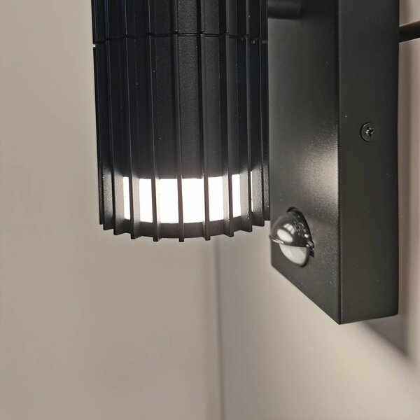 Searchlight Lampa zewnętrzna z czujnikiem ruchu Detroit, czarny, nowoczesny