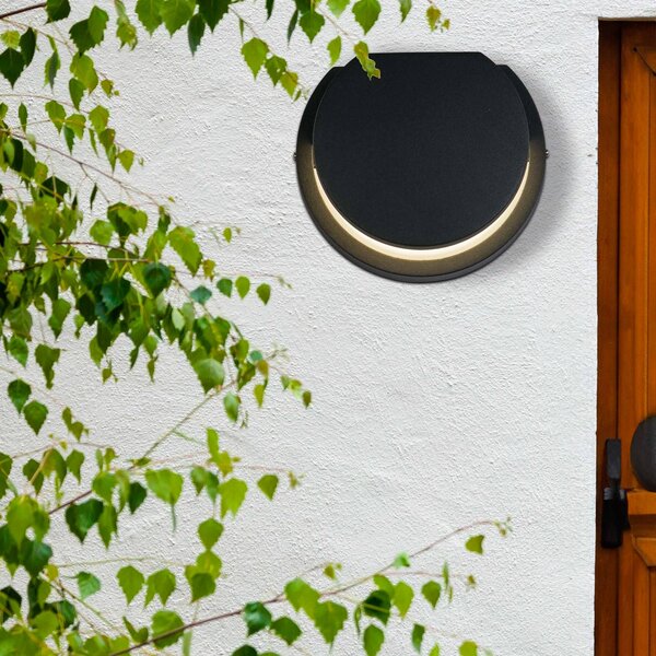 Searchlight Kinkiet zewnętrzny Chiswick, czarny, aluminium, nowoczesny