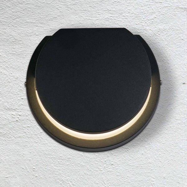 Searchlight Kinkiet zewnętrzny Chiswick, czarny, aluminium, nowoczesny