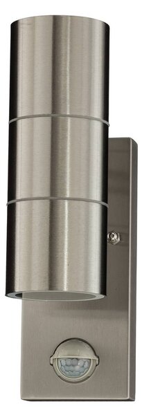 Lampa zewnętrzna z czujnikiem ruchu EYRIN Lindby, możliwość ściemniania, aluminiowy / szary / cynkowy, stal szlachetna, nowoczesny