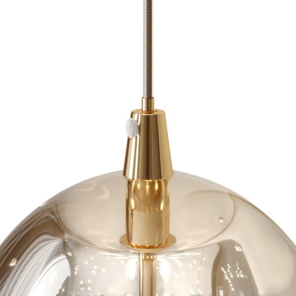 Lampa wisząca szklana Hayley Lucande, przezroczysty / transparentny, salon / jadalnia, szkło, nowoczesny