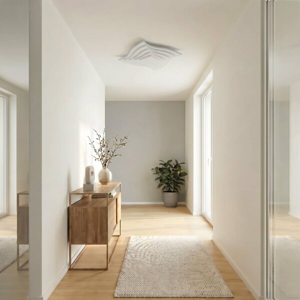 Lampa sufitowa LED Rebeka Lindby, możliwość ściemniania, biały / opal, salon / jadalnia, metal, nowoczesny