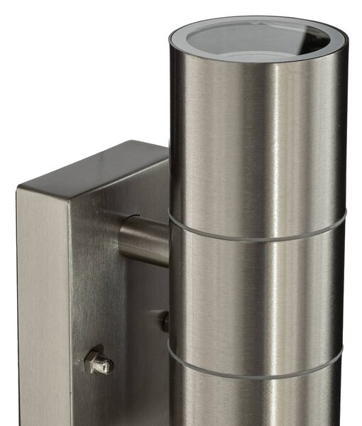 Lampa zewnętrzna z czujnikiem ruchu EYRIN Lindby, możliwość ściemniania, aluminiowy / szary / cynkowy, stal szlachetna, nowoczesny