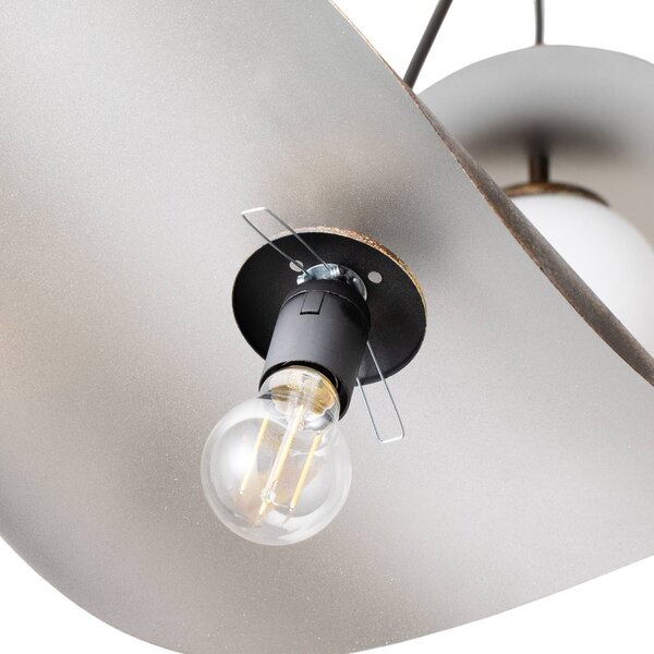 Lampa wisząca Vatoz Opviq, możliwość ściemniania, czarny, salon / jadalnia, metal