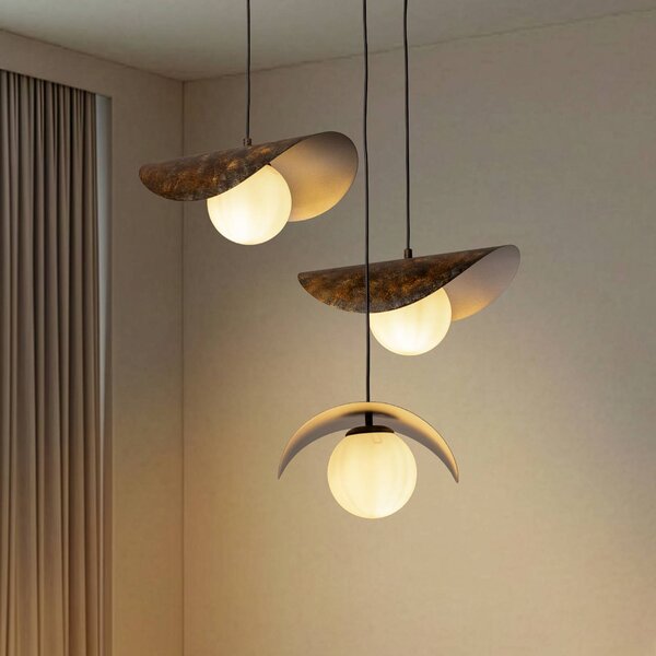 Lampa wisząca Vatoz Opviq, możliwość ściemniania, czarny, salon / jadalnia, metal