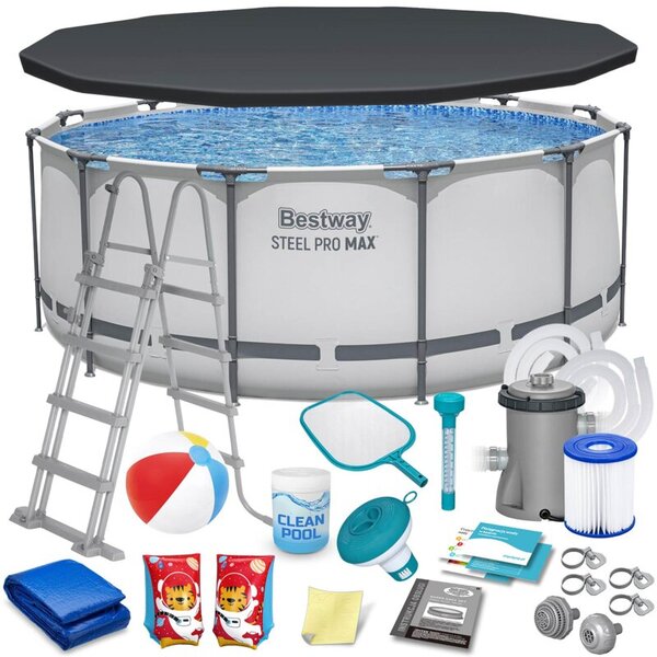 Basen stelażowy 366x122 zestaw 17w1 Bestway 56420