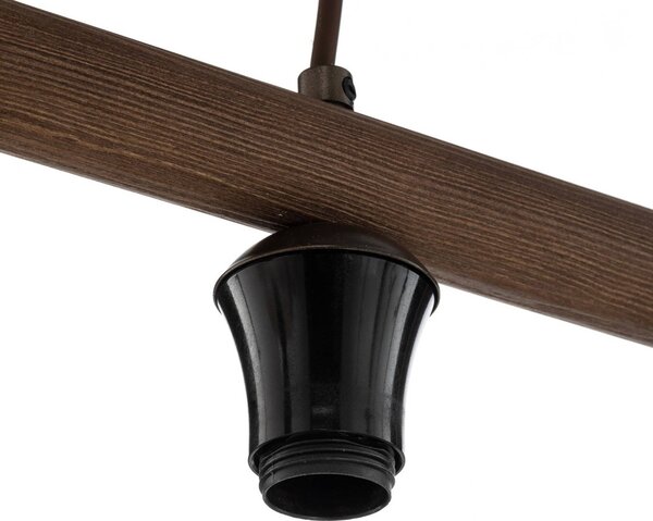 Lampa wisząca szklana Salvia TK Lighting, możliwość ściemniania, ciemne drewno, salon / jadalnia, drewno