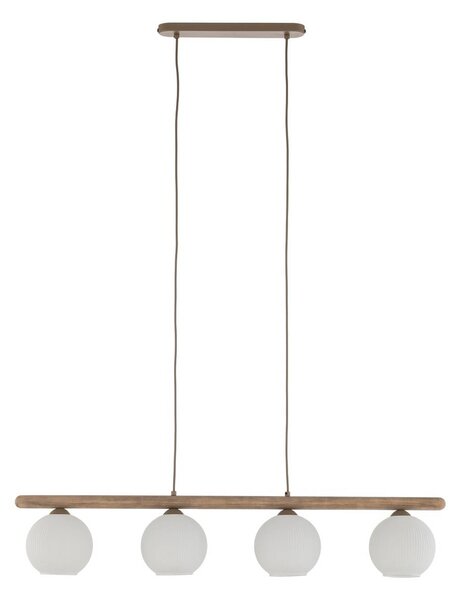 Lampa wisząca szklana Virlo TK Lighting, możliwość ściemniania, jasne drewno, salon / jadalnia, szkło