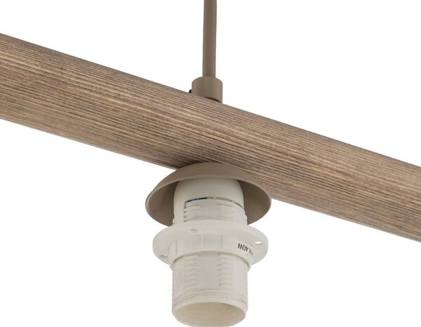 Lampa wisząca szklana Virlo TK Lighting, możliwość ściemniania, jasne drewno, salon / jadalnia, szkło