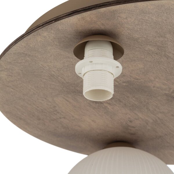 Lampa sufitowa Virlo TK Lighting, możliwość ściemniania, jasne drewno, salon / jadalnia, szkło