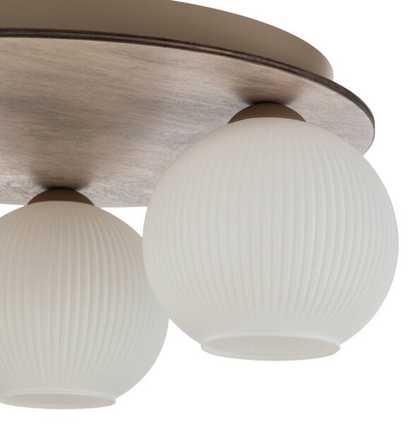 Lampa sufitowa Virlo TK Lighting, możliwość ściemniania, jasne drewno, salon / jadalnia, szkło