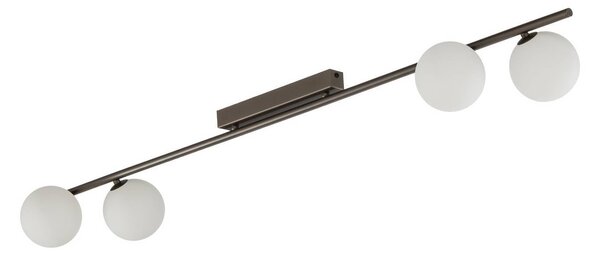 Lampa sufitowa Imelo TK Lighting, możliwość ściemniania, brązowy / rdzawy, sypialnia, szkło