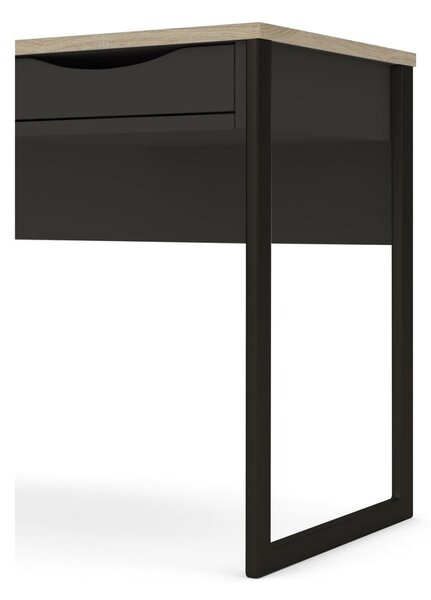 Czarne biurko Tvilum Function Plus, 130 x 48 cm