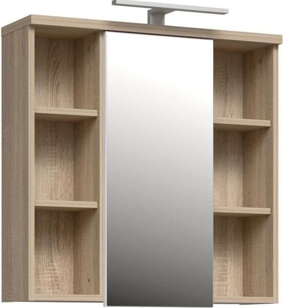 Szafka łazienkowa z lustrem >Veris< oświetlenie LED, lustro, dekor dąb sonoma - 68,6x68,1x20cm (szer./wys./gł.)