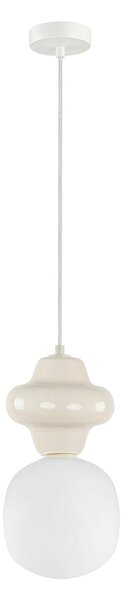 LATERA S lampa wisząca klosz biały waniliowa ceramika 1xE14 wykończenie białe PND-94331-1S-GRN
