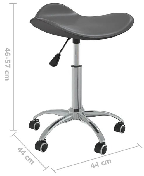 Szary nowoczesny taboret obrotowy regulowany P9-L16