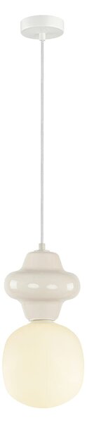 LATERA S lampa wisząca klosz biały waniliowa ceramika 1xE14 wykończenie białe PND-94331-1S-GRN