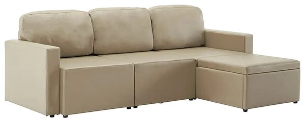 Rozkładana sofa modułowa cappuccino - Odi 4Q