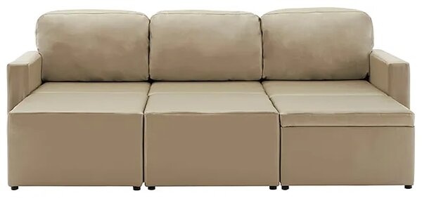 Rozkładana sofa modułowa cappuccino - Odi 4Q