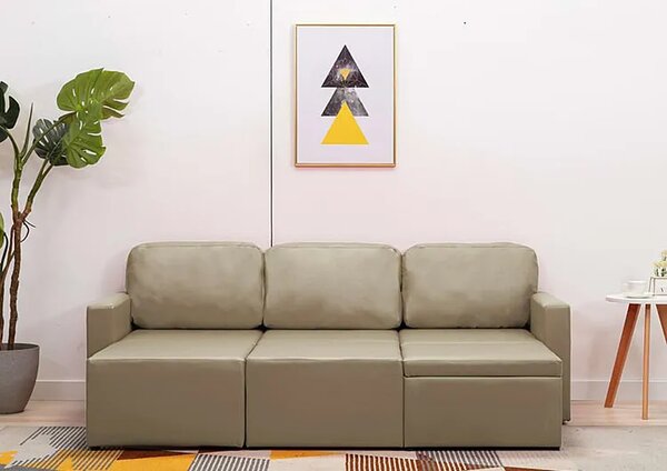 Rozkładana sofa modułowa cappuccino - Odi 4Q