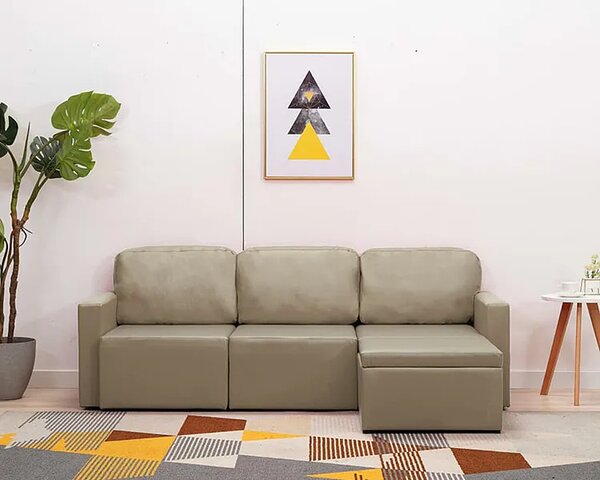 Rozkładana sofa modułowa cappuccino - Odi 4Q