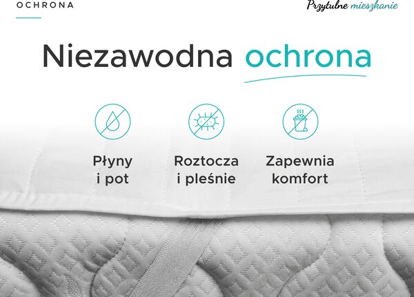 Nieprzemakalny ochraniacz na materac PIKOWANY 80 x 160 cm