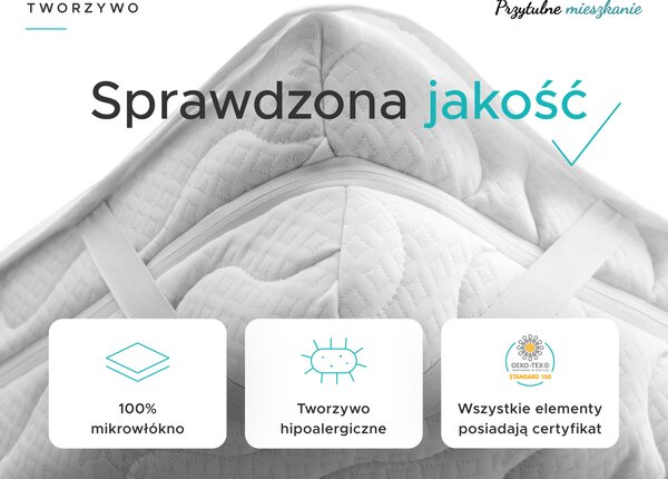 Nieprzemakalny ochraniacz na materac PIKOWANY 80 x 160 cm
