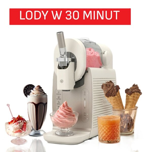 Maszynka do lodów TEFAL Freezi IG803AE0 lody włoskie w 30 minut