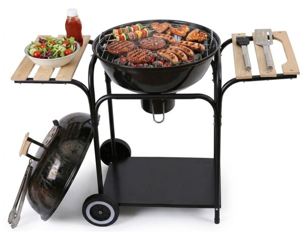 Grill ogrodowy węglowy ACTIVA 19426 Zamykany, okrągły, na kółkach