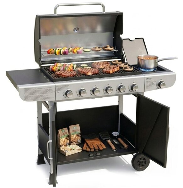 Grill ogrodowy gazowy RAVANSON GO-6 15.1 kW 38.5 x 74.8 cm