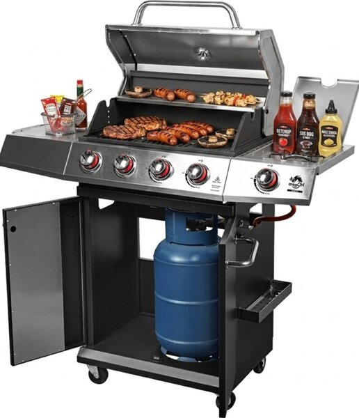 Grill ogrodowy gazowy BROWIN dragON BBQ G101 331200 11.7 kW 60 x 36.5 cm