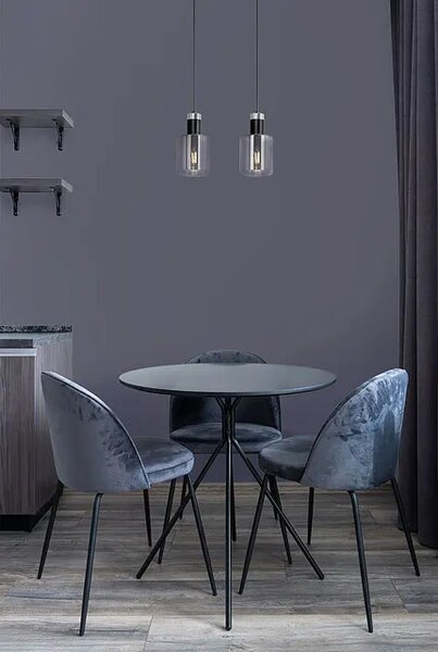 Lampa wisząca z 2 szklanymi kloszami - A469 S5-G99