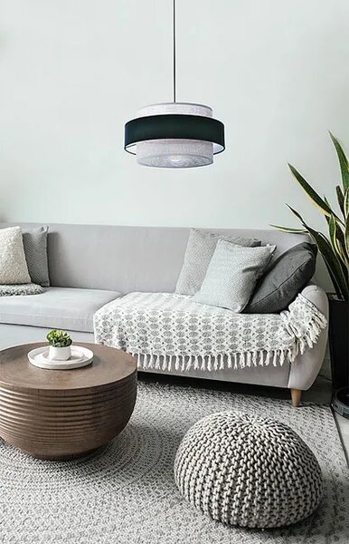 Lampa abażurowa wisząca boho nad stół A6-R26