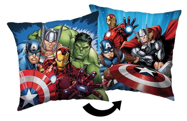 Polarowa poduszka dziecięca 40x40 cm Avengers "Heroes" – Jerry Fabrics