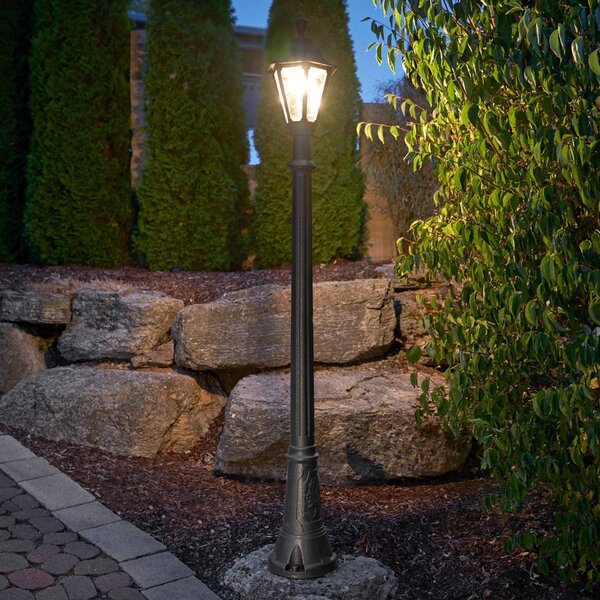 Fumagalli IP55 – latarnia ogrodowa LED Artu Rut, czarny, tworzywo sztuczne