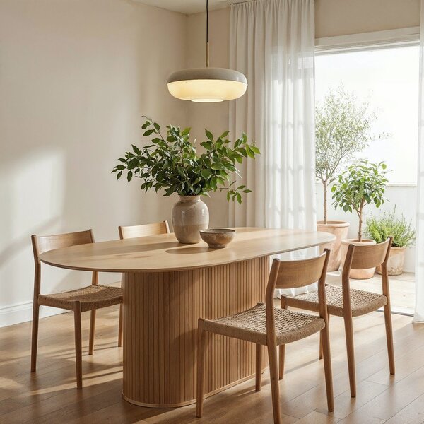 Stół z blatem w dekorze dębu 95x180 cm Nola – Unique Furniture