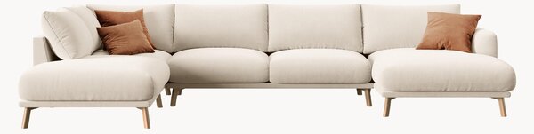 Panoramiczna sofa narożna z weluru Margot (6-osobowa)